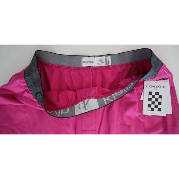 Calvin Klein NM2438510 Men's Sz L Pink/Black "CK" Logo Lounge Jogger Pants $60 - Picture 6 of 11